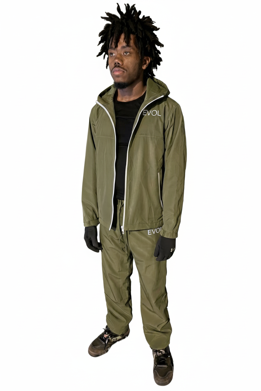 Olive EVOL Windbreaker Set - No BG