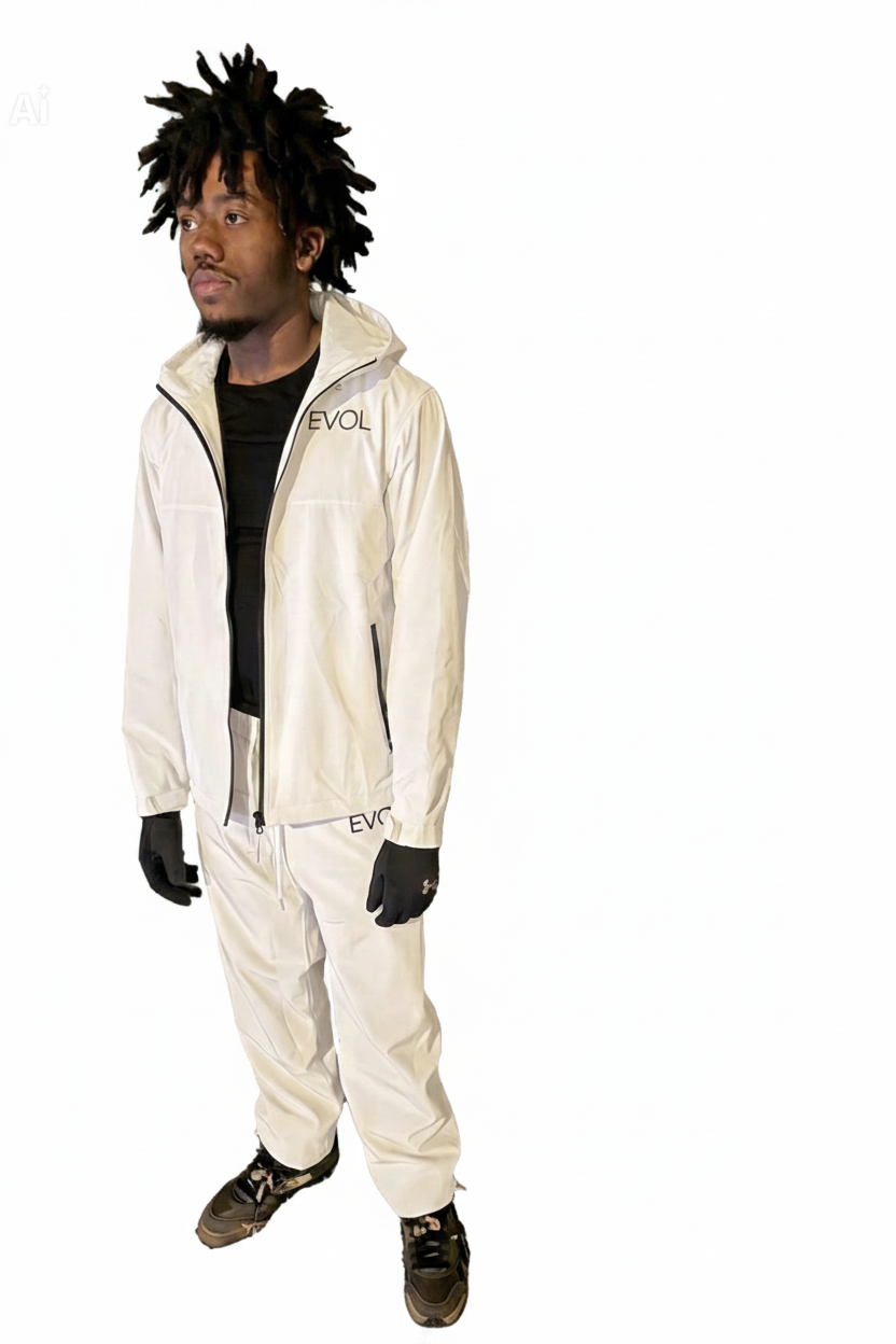 White EVOL Windbreaker Set - No BG